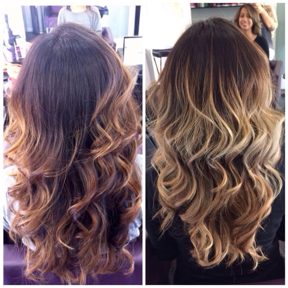 Styled by Laura; before and after; cut and color; balayage to an ombre ... Styled by Laura; before and after; cut and color; balayage to an ombre ...