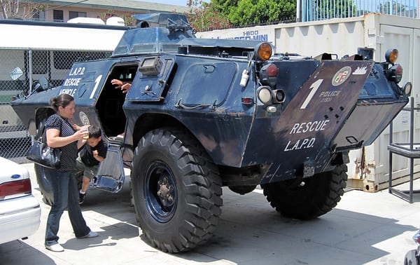 LAPD+Museum+North+Hollywood LAPD V-100 Armored Rescue Vehicle (front, with…