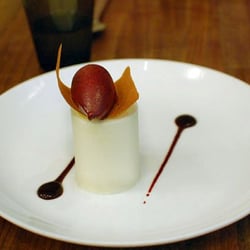 Arctic Circle goat cheese parfait, blueberry sorbet, passionfruit curd